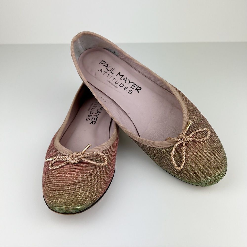 Paul Mayer Attitudes Gold  Ballet Flats  Made in Spain